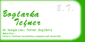 boglarka tefner business card