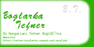 boglarka tefner business card